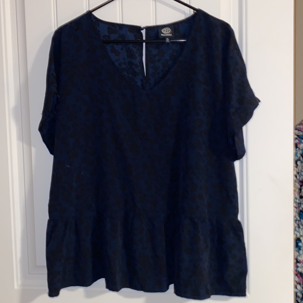 Peplum short sleeve blouse XL